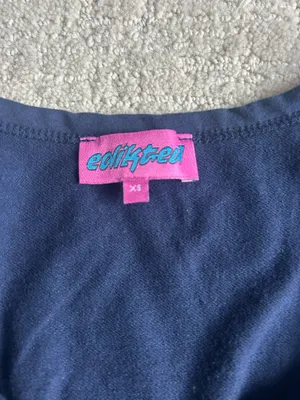 Edikted Navy Long Sleeve Top thumbnail 1