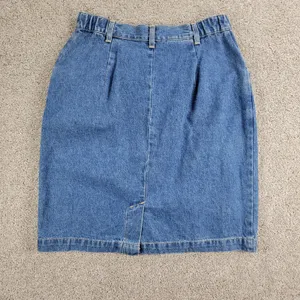VTG Denim & Co Jean Skirt Womens 8 Blue Cotton Medium Wash Pockets USA thumbnail 3