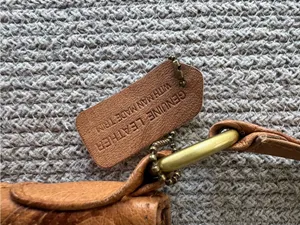 Vintage 90s Cabin Creek Tan Tooled Leather Studded Purse thumbnail 9