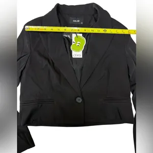 NWT Cider Women's Cropped Black blazer / Jacket Sz XS thumbnail 8
