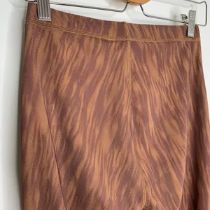 House of CB Erin Mesh Chocolate Brown Print Flare Pants Womens Small thumbnail 16