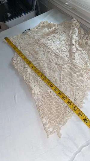 Contemporary Style blouse sleeveless knitted lace size medium thumbnail 3