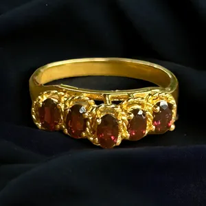 Vintage Multi Gemstone Ring Gold thumbnail 1