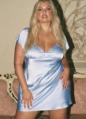 Curve Isabel Light Blue Satin Ruffle Mini Dress 16 thumbnail 1