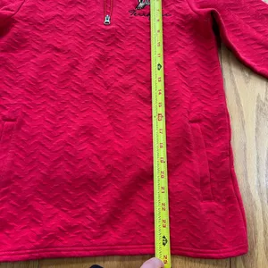 Champion Maryland Terrapins Women's Small 1/4 Zip 3/4 Sleeve Pullover Red‎ Knit thumbnail 6