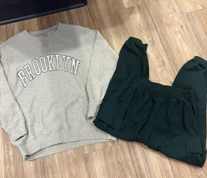 Women’s Aerie Set. Dark Green Waffle Knit - Cozy Everyday thumbnail 1