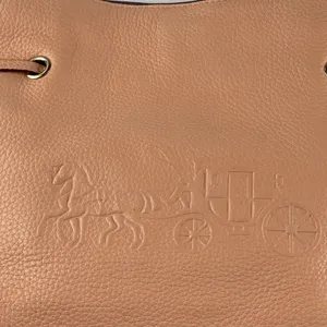 Coach Andy‎ CA-213 Purse Tan/Brown Leather Bucket Bag/Crossbody Drawstring thumbnail 3