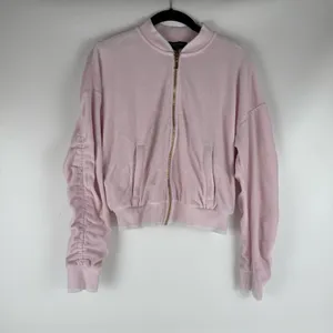 Juicy Couture Black Label Baby Pink Velour Zip Bomber thumbnail 4
