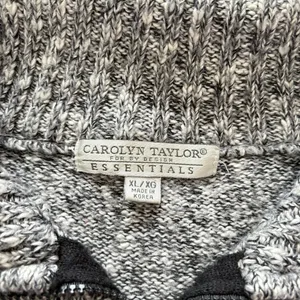 Vintage Sweater Pullover 1/4 Zip Womens Size XL Red Gray‎ Fair Isle Holiday 90s thumbnail 2