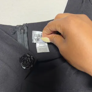 Unique Vintage Women Dress 1X/16 Black Lamar Sweetheart Swing 1950s Retro thumbnail 8