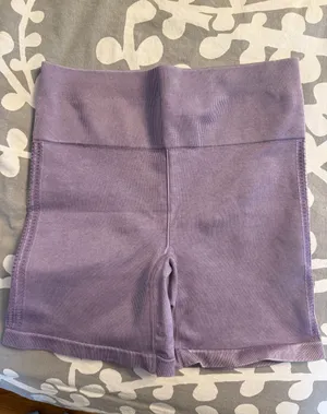 Fabletics Purple Biker Shorts thumbnail 1