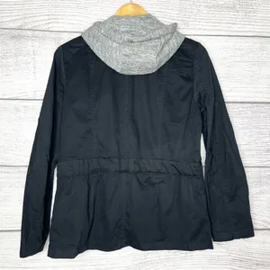 Love Tree Black & Gray Double Layer Hooded Jacket Size Large thumbnail 7