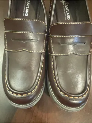 Eastland Holly Brown Chunky Penny Loafers Block Heel Lug Sole Women 9.5 thumbnail 10
