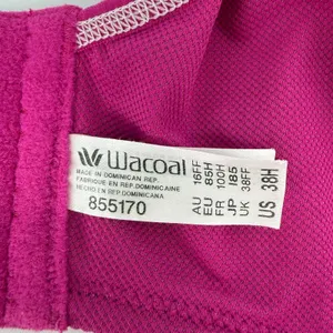 Wacoal 855170 Simone Sport Underwire Bra Magenta Pink 38H Full Coverage Unlined thumbnail 3