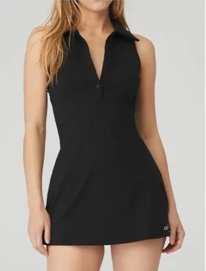 Alo Charmed Tennis Dress Black Size Medium thumbnail 1