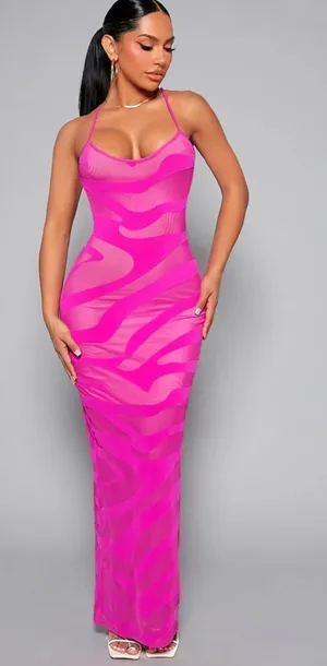 Pink maxi dress Size XS thumbnail 1