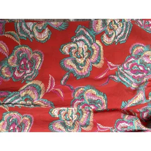 Resort Boho Floral Wide Leg Pants Z Supply Dante Tango Red Cruise Rayon M thumbnail 4