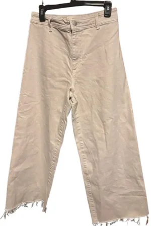 Universal Thread Off-White Cropped Jeans thumbnail 1