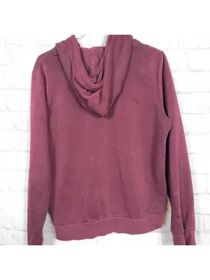 H&M Large Divided Basic Maroon Hoodie thumbnail 7