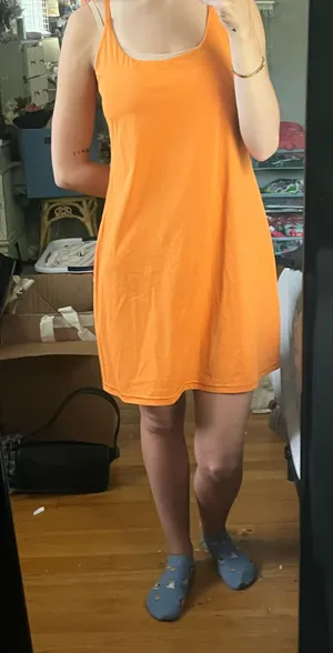 orange shein athletic dress thumbnail 1