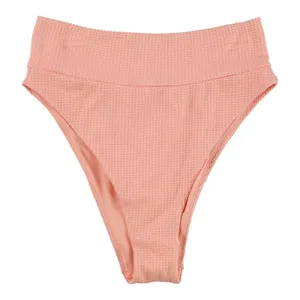 NWT! Aerie Cheeky Bikini Swim Bottom Waffle Print in Orange - Size Small thumbnail 1