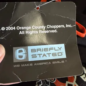 Orange County Choppers Cami Medium Black Orange Flame Graphic OCC NEW Y2K thumbnail 9