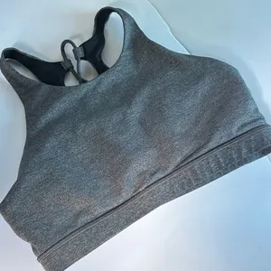 Lululemon Tied To It Sports Bra in Heathered Black Size 4 thumbnail 6