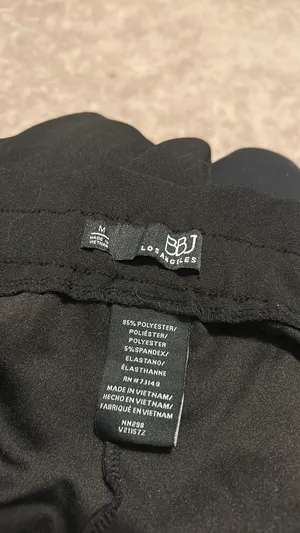 Bow Black Dress Pants BBJ LA Size M thumbnail 4