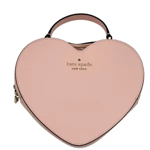 Kate Spade Love Shack Heart Bag Women Small Chalk Pink Leather Top Handle Purse thumbnail 1