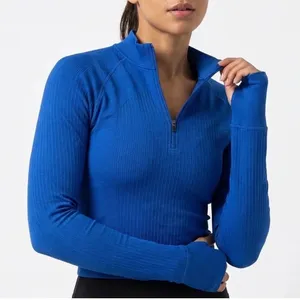 DSG Momentum Seamless 1/4 Zip Pullover Womens S Team Royal Blue thumbnail 1