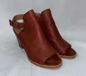 Frye & co sling back leather heels Brown Size 7.5 thumbnail 1