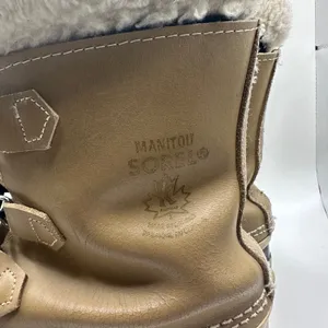Sorel Manitou Vintage Winter Snow Boots Leather Rubber Wool Liner Made in Canada thumbnail 3