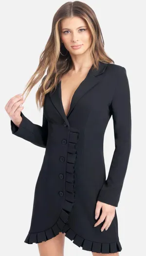 Bebe Pleated Blazer Dress thumbnail 1