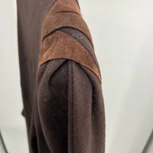 Jofeld wool trench suede double breasted 80s vintage coat 14 structured brown thumbnail 5