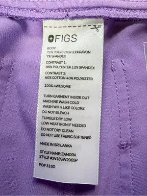 Figs Women’s Zamora High-Rise Casual Scrub Trouser Pants in Lavender XSP thumbnail 8