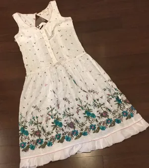 Anthropologie Lux White Floral Lace Dress thumbnail 1