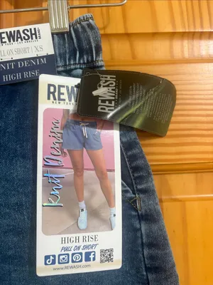 Rewash Size XS Pull-On Denim Shorts New With Tags thumbnail 2