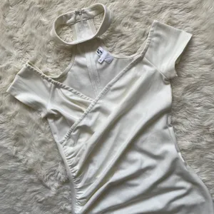 By The Way x Revolve Dress Cordelia Choker Ruched Mini Bodycon in White S thumbnail 6