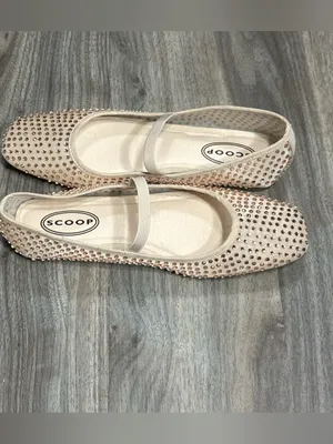 Scoop Embellished Mary Jane Flats in Light Beige thumbnail 5