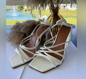 ASOS Elegant White Strappy Women's heels size 7 thumbnail 2