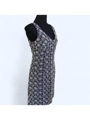 Bergamo black floral mini dress coquette fairy fitted mini dress Size 6 🖤 thumbnail 4