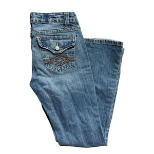Womens Vintage Aero Aeropostale Distressed Stretch Boot Bootcut Jeans - Sz 3/4 thumbnail 3
