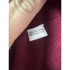 Barrow & Grove Womens Burgundy‎ 100% Cashmere Crewneck Sweater Medium Preppy thumbnail 4