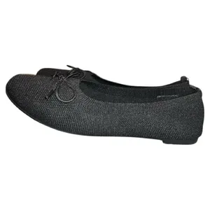 Black Ballet Flats with Bow. New Size 6 thumbnail 5