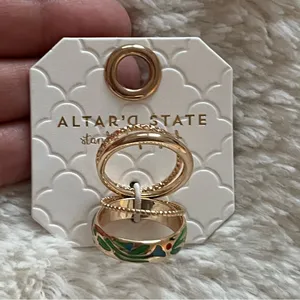 NEW Altar’d State Arula 4 Pack of Rings NWT thumbnail 2