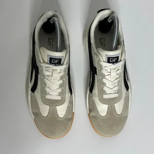 De Florance Cloudea Leather Sneakers Shoe Size 9.5 Cream Black Italy thumbnail 3