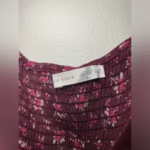 Altar'd State Burgundy Floral Long Sleeve Mini Dress thumbnail 4