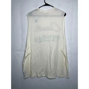NEW American Eagle Corvette Muscle Tank Cream Graphic Print Size L/XL thumbnail 4