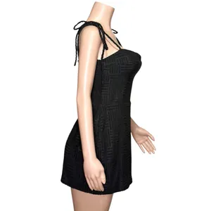 NEW AMANDA UPRICHARD Taylor Skort Romper, Black, Medium thumbnail 8