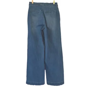 OAT New York Women High Rise Wide Leg Jeans Medium Wash Size 6/28 thumbnail 5